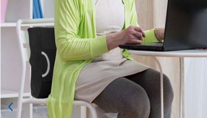 Picture 2 of Lumbar Support Seat Cushion with Hot/Cold Gel Pack