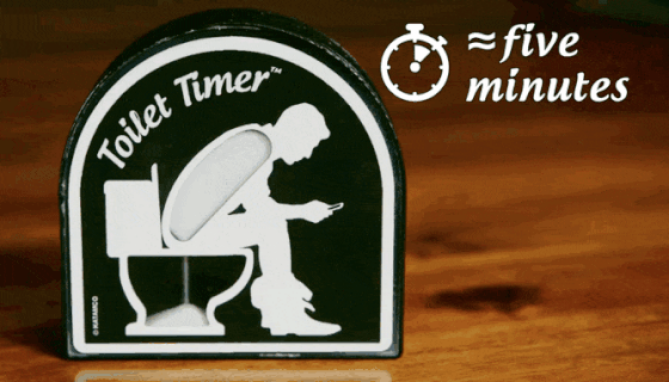 Picture 2 of 5 Minute Toilet Timer for Poo-Crastinators