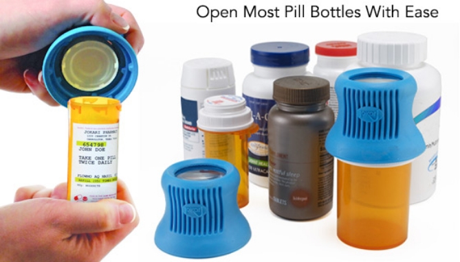 Picture 2 of Medicine Bottle Opener w/ Built-In Magnifier 2-Pack