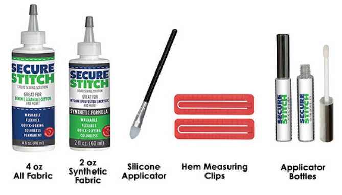 Picture 4 of 7pc Secure Stitch Liquid Sewing Kit with Travel Case