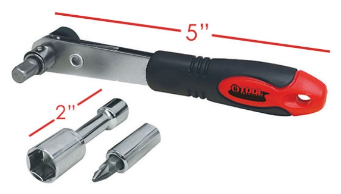 Picture 2 of 24 Piece Offset Ratchet Bit Driver and Socket Set