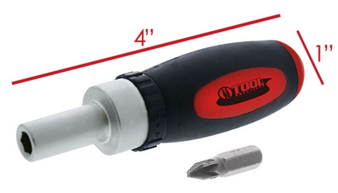 Picture 2 of 38 Piece Stubby Ratchet Screwdriver and Bit Set