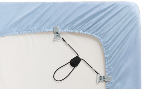Keep your sheets secured over any type of mattress with this set of 4 Adjustable Bed Sheet Grippers. With these grippers you can avoid bed sheets bunching up or popping off which can ultimately ruin a good night's sleep.