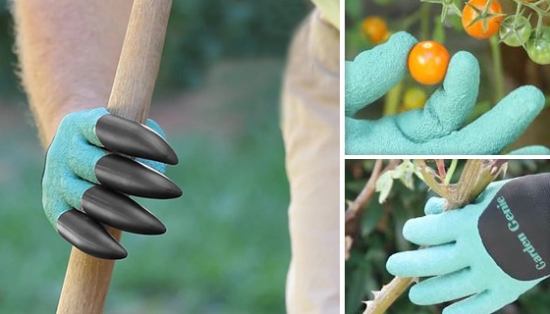 The Garden Genie Gardening Gloves are specially designed to allow you to perform basic gardening tasks without tools!