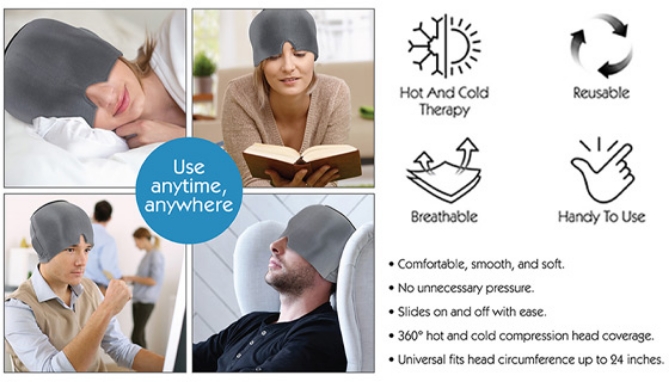 Hot & Cold Therapy Cap For Migraine Relief