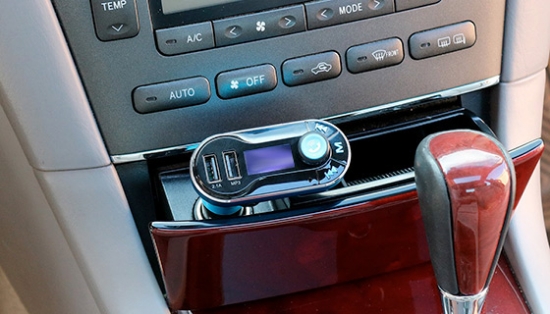For those of you still looking for a great Bluetooth system for the car: look no further! The Wireless FM Radio Transmitter will turn any car into a BLUETOOTH<sup>&reg;</sup> music receiver for your devices.