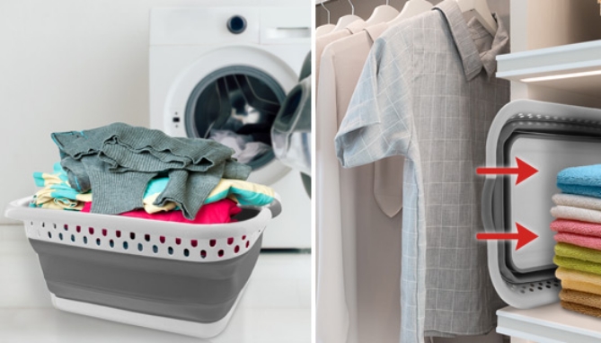 Picture 3 of Collapsible Laundry Basket - Space Saving and Strong