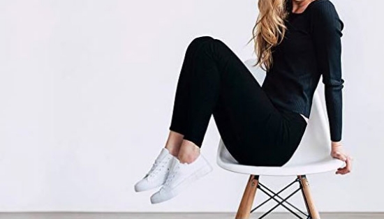 Black Fleece-lined Leggings for a Warm Cozy Slimming Fit
