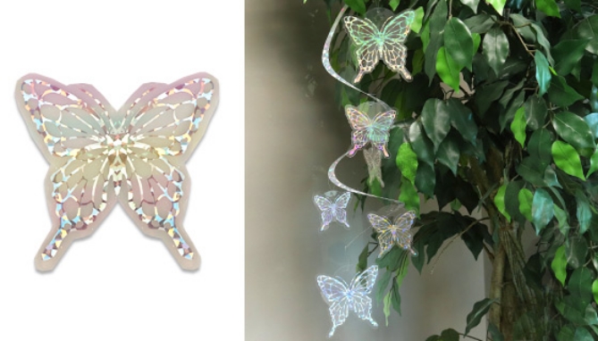 Picture 2 of Butterfly Spiral Sun Catcher For Indoors And Outdoors
