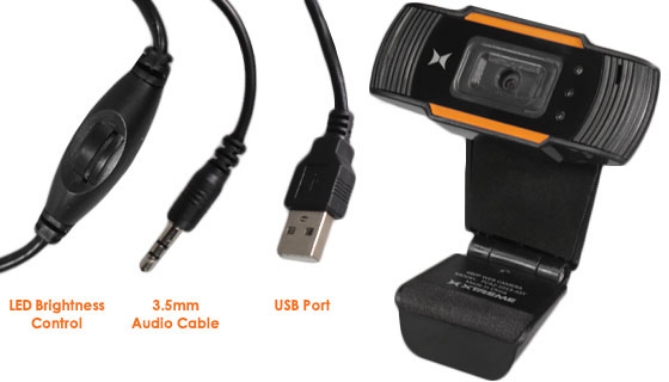 Picture 3 of Studio Web Camera with Microphone and LED Portrait Lighting
