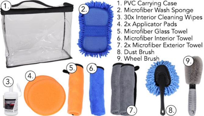40 Piece Deluxe Car Cleaning Kit