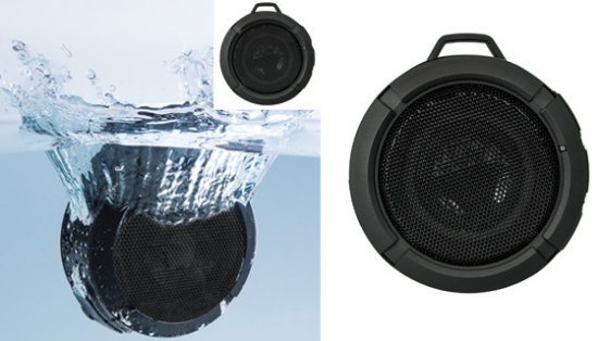 The Rugged-Pro Waterproof Bluetooth speaker is truly submersible, with an IP67 rating. The rating system means this speaker is completely protected from dust and particles, and has been tested with powerful water jets from every angle.