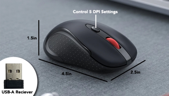 The streamlined curved, ergonomic design makes this mouse fit right in the palm of your hand, which greatly reduces wrist pressure. The symmetrical design for left/right hand use makes use easier and more comfortable!