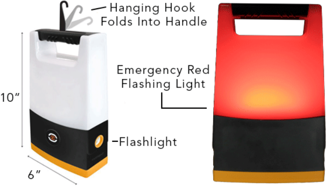 The Waterproof Frosted Lantern And Flashlight is great for emergencies, camping, your car, and more.