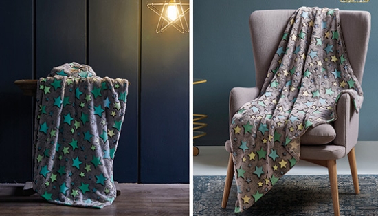 Glow in the Dark Starry Throws