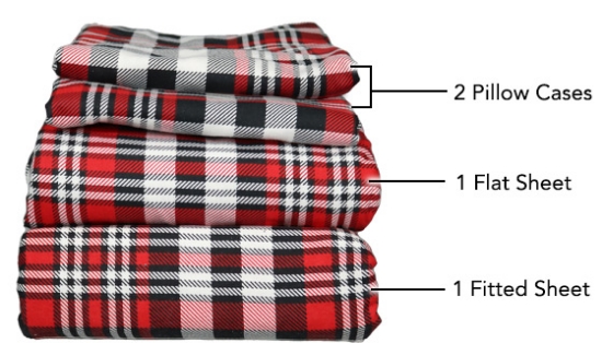 Super Cozy and Warm Flannel Sheet Set: 100% Cotton
