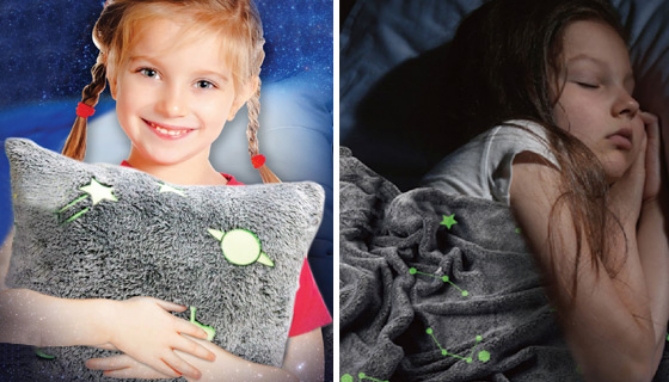 Picture 3 of Glow In The Dark Blanket and Pillow
