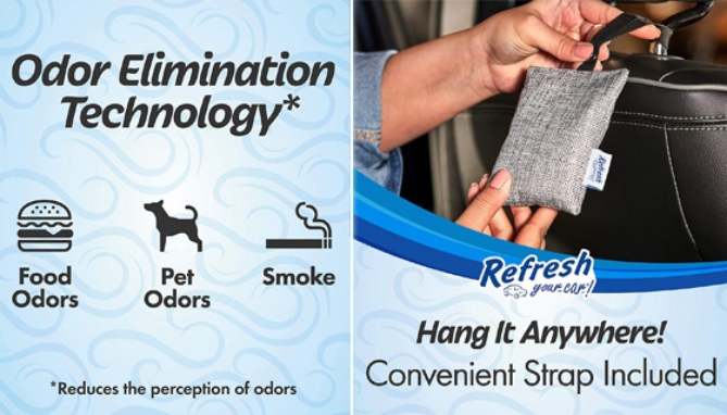 Picture 2 of 3-Pack of Charcoal Air Freshener by Refresh For Cars And More