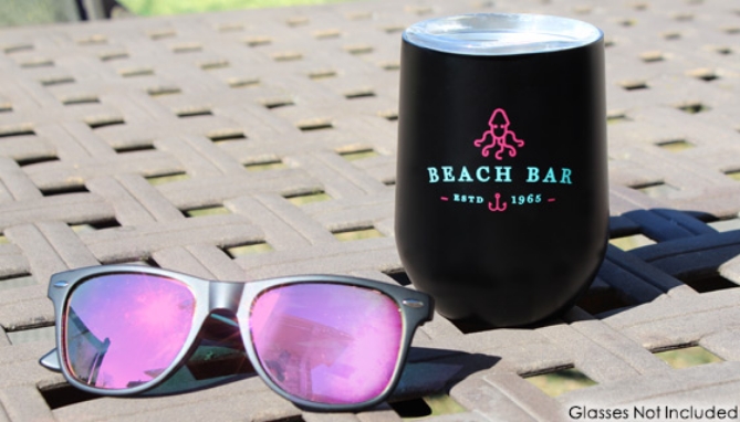 Picture 3 of Beach Bar Stainless Steel Wine Glasses 2pk
