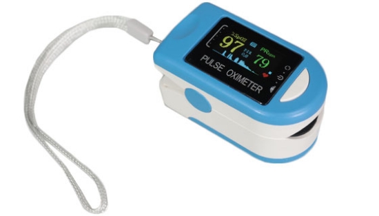 The Finger Oxygen Meter is a portable, non-invasive, spot-check for blood oxygen saturation (SpO2) and pulse rate. The Oxygen Meter requires no routine calibration and operation is simple and convenient.