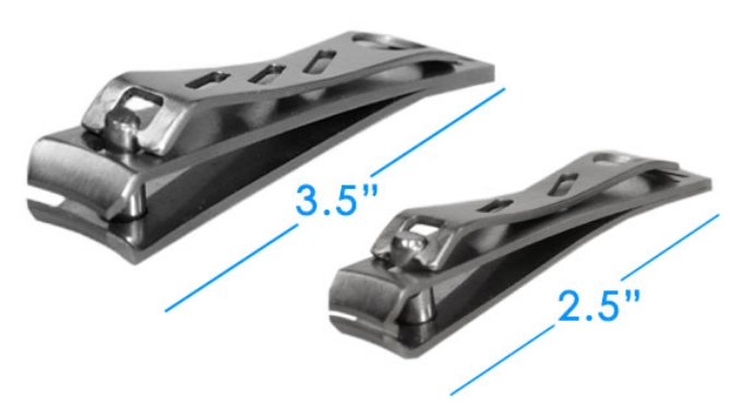 Picture 3 of Wide Jaw Curved Cut Nail Clippers - 2 Pc