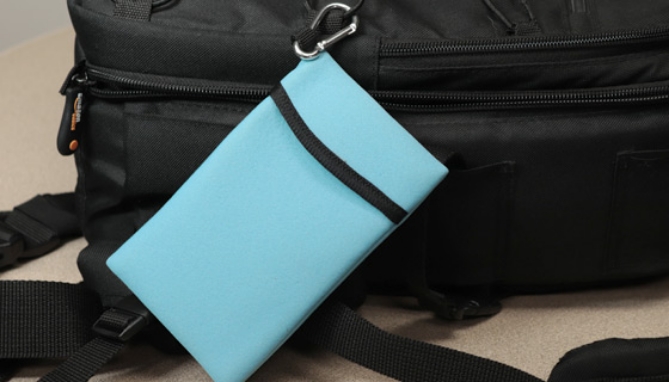 Picture 3 of Portable Tech Carrying Pouch w/ Carabiner Clip