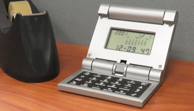 Picture 3 of Flip Open Multi-Function Clock W/ Calculator