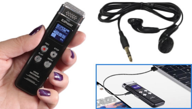 Picture 3 of 4GB Elephant Digital Sound Recorder
