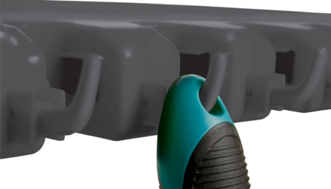 Picture 3 of 5 Slot Wall Mounted Organizer for Brooms, Tools, and More