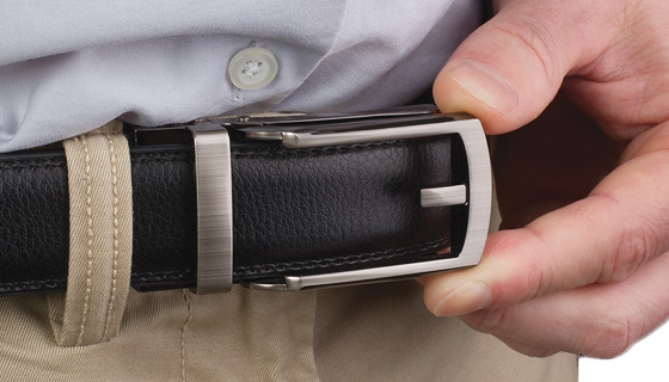Picture 3 of The Perfect Fit No-Hole<br />Ratcheting Belt