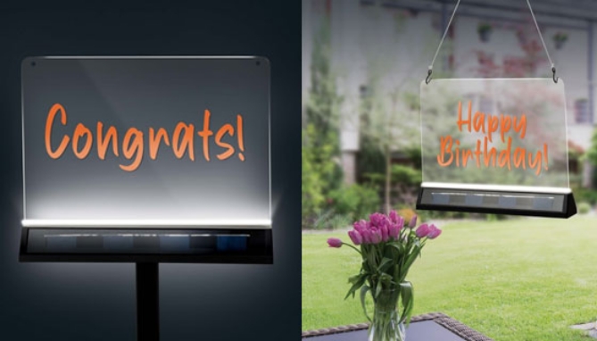 Picture 4 of Solar Powered Acrylic Light-Up Sign