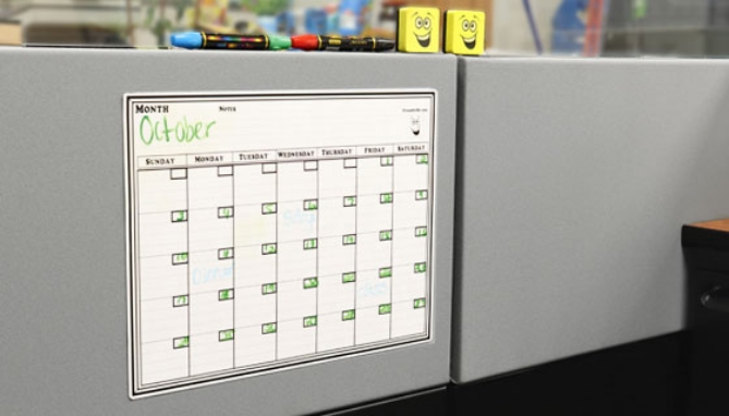Picture 5 of ErasableMe Magnetic Dry Erase Monthly Calendar Kit
