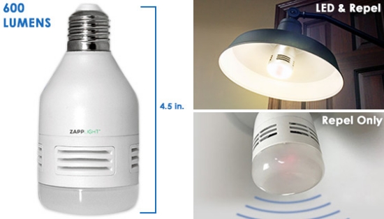 Here is an innovative item that pairs a fantastic LED Bulb with the sonic abilities to get rid of pesky rodents!