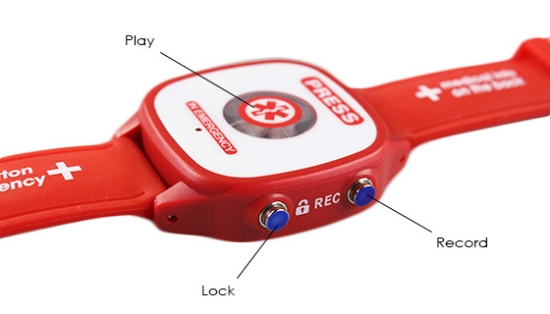 This handy and easy-to-use Emergency Recorder by North American Health and Wellness is just perfect. With a push of a button (either by you or someone else) it audibly alerts others to your situation when you can't.