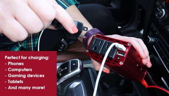 With all the electronics in our everyday life, we need a way to power them... especially on the go. The Two Outlet Power Inverter has you covered.