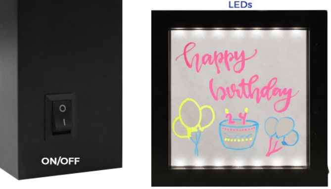 Picture 7 of Illuminated LED Message Board With Neon Markers by Hearth & Haven