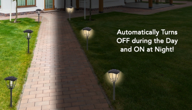 Picture 3 of 2-Pack of Solar Stake Lights w/ Vintage Style LED Bulb
