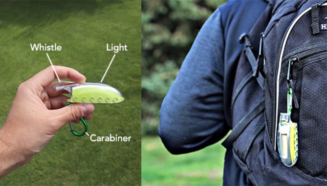 Picture 3 of Pathfinder Keychain Security Whistle & COB Light