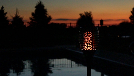 Add some light and some charm to your lawn, patio, garden or driveway with a 2-pack of <strong>Solar Flickering Flame Stake Lights</strong>. These outdoor lamps feature a flickering effect that looks like a real flame, but the SMD LEDs are powered by a 2 volt solar panel, so you don't have to worry about power cords or fuel.
