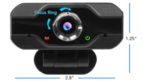 Full HD 1080p Webcam with Manual Focus Ring