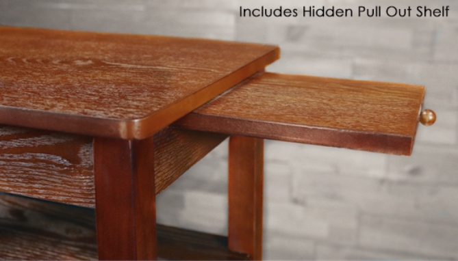 Picture 3 of Mahogany Colored Wooden Side, End and Accent Table