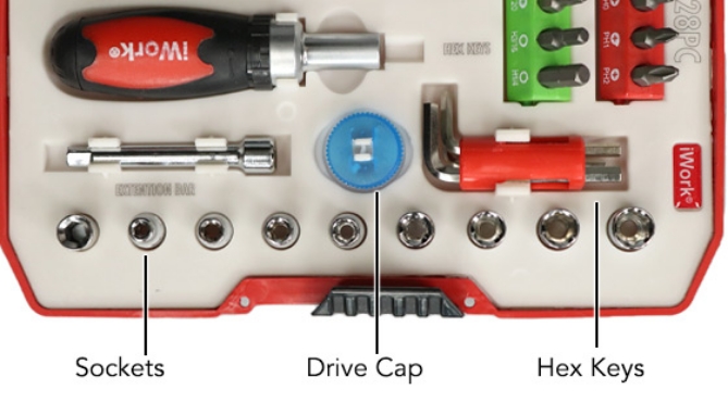 28PC Socket & Ratchet Set