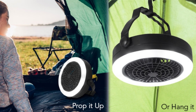 Camping is all fun and games until you have to sleep in a dark, hot, stuffy tent. But just hang up one of our Hanging LED Tent Fans and you'll be cool and collected in no time!