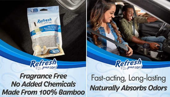 Charcoal Air Freshener by Refresh For Cars And More