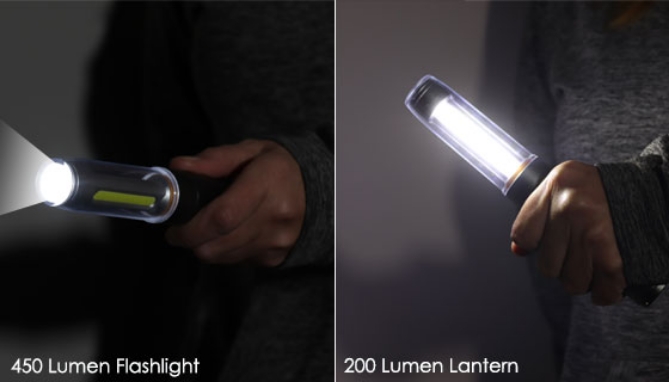 This handy 3-in-1 light is perfect for camping, emergencies or to keep in your home or car.