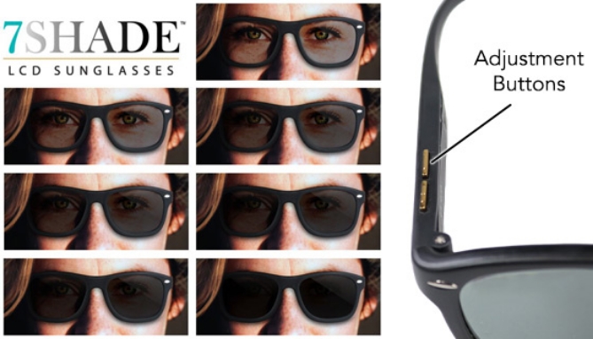 Picture 4 of 7 Shade LCD Sunglasses with Case and Microfiber Cloth