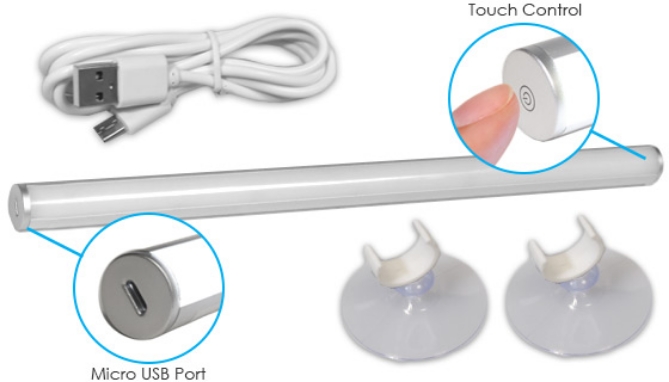 Picture 4 of Rechargeable Vanity Light Bar with Touch Control