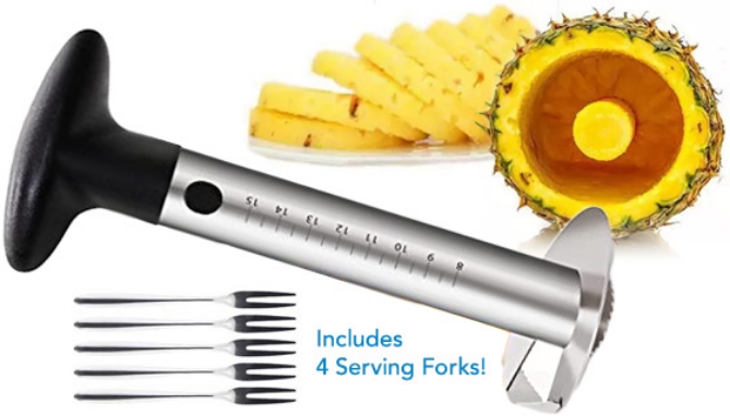 Pineapple Corer with Mini Fork Set