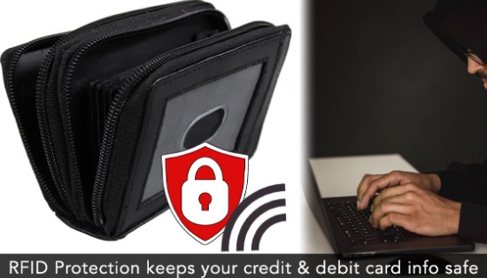 ALL NEW - Zip 'N Go Palm-Sized Wallet w/ RFID Protection