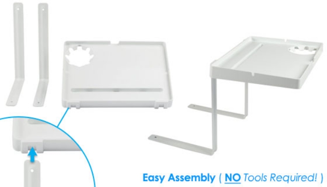 Picture 3 of Instant Bedside Table with Device Cradle and Cupholder